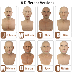 Maschera da festa in Silicone ideale per Cosplay con baffi per attore o attrice travestito Cosplayer - Product Image 6
