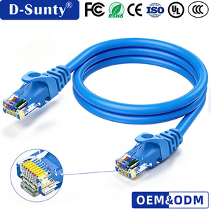 Cable de Red Ethernet Cat5e D-Sunty, Cable de Red Azul con 8 Conductores de Cobre Trenzado, Conector RJ45, Cable LAN - Product Image 2