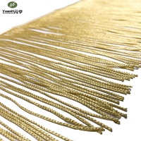 Bordure en dentelle colorée à franges en rayonne de 14 cm avec pompons pour vêtements, rideaux, jupes de danse, robes décoratives