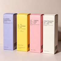 Boîte en carton pliable personnalisée en matériaux recyclés écologiques avec fermeture à languette pour petites marques de beauté et soins personnels