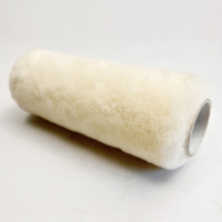 Brosse à rouleau de peinture de 9 pouces Couverture de rouleau de laine de 9 pouces et manche de rouleau de cadre de cage Fournitures de peinture de maison pour surfaces rugueuses texturées