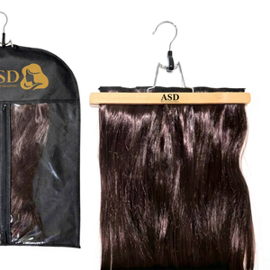 Astrid 30 CM Pince à logo personnalisé en bois, écologique, pliable, de luxe, simple, en tissu non-tissé, multifonction, pour armoire et salle de bain - Product Image 1