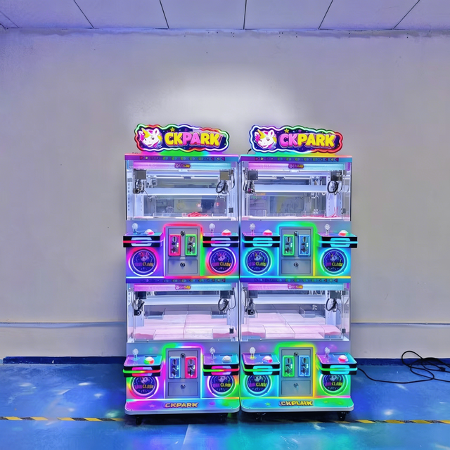 Customizable 4 Player Mini Doll Crane Machine Led Light  Gift Vending Machine Coin Operated Arcade Prize Game Equipment