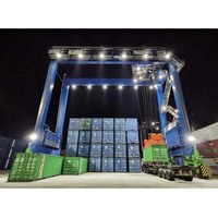 RTG-Gummibereifte Container-Portalkräne 25-80 Tonnen Hakenlift-Container-Straddle-Carrier für den Außenhafengebrauch