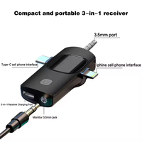 Microphone sans Fil Professionnel Lavalier Téléphone 3-en-1 avec Réduction du Bruit pour Enregistrement Vidéo Courte et Diffusion en Direct