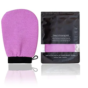Eco 100% Viscose Fiber Exfoliating Gloves For Body Remove Unwanted Dead Skin Dirt And Grime Body Scrub Mitt