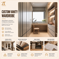 Zunteng Masterful Niche de vanité flottante intégrée à LED pour suite de direction, chambre d'hôtel, espace de vie et aménagement décoratif
