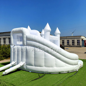 Château gonflable de lune avec ventilateur Combo Jumping Castle Maison de rebond blanche en PVC avec fosse à balles pour fête d'anniversaire - Product Image 3