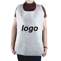 Tablier jetable non tissé pour fondue, tablier pour invités, logo personnalisé imprimé, bavoir en gros