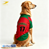 Maillot de football pour animaux de compagnie OEM d'usine, tenue assortie pour propriétaire et animal, vêtements de luxe imprimés pour animaux, vente en gros de vêtements pour animaux