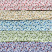 Tissu Popeline de Coton 40S Peigné Haute Densité Imprimé Numérique Motifs Botaniques Respirant Doux Tissé pour Robe