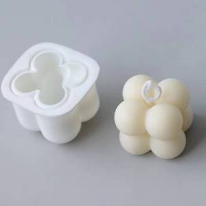 MUYULINS Molde de Silicona Reutilizable 3D para Velas Aromáticas, Molde para Pastel con Forma de Cubo de Rubik, Grado Alimenticio, para Regalo - Product Image 3