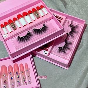 Derniers ongles et cils de luxe faits à la main Set de faux cils à presser Ninguen Perss Sur <span class=keywords><strong>Les</strong></span> Clous - Product Image 3