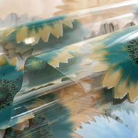 Rouleau de nappe en PVC transparent de qualité supérieure, nappe en PVC imperméable à motifs floraux colorés pour la décoration de tables d'hôtel, de banquets et d'événements