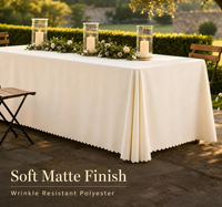 Nappe carrée en polyester pour événements, sur mesure, pour la restauration, les hôtels, les salles à manger, les organisateurs de fêtes