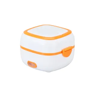 Multifunctional portable plastic electric heating Mini rice cooker 110V 220V household rechargeable heated lunch box