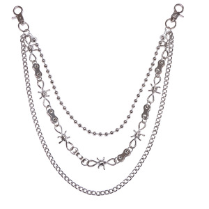 โซ่คล้องกางเกงหลายชั้นแบบมีสไตล์ สีเงินทิเบต สำหรับใส่กับกางเกงยีนส์ในชีวิตประจำวัน - Product Image 5