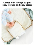 Tapis à langer portable de luxe unisexe, imperméable, pliable, rembourré, en matériau sûr, nettoyable, pour bébé et nourrisson