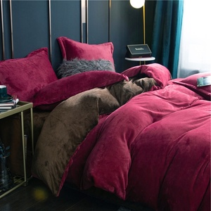 <span class=keywords><strong>AOKA</strong></span> Factory Supply Kunden spezifisches warmes dickes Luxus-Teddy-Fleece-Bettwäsche set für kalte Gewinner - Product Image 6