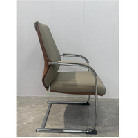 Chaise de bureau exécutive moderne et confortable à dossier haut, en cuir et acier inoxydable, design ergonomique pour visiteurs de chambre
