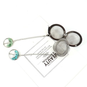 Handmade chip đá cây của cuộc sống thép không gỉ Bóng lưới trà lọc thạch anh tím Tiger Eye thạch anh cây cuộc sống trà Infuser - Product Image 3