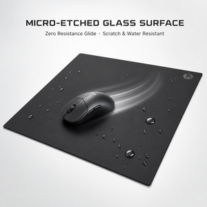 Tapis de souris de jeu en verre trempé noir avec logo personnalisé, surface à glissement rapide, tapis de souris Esports pour le bureau et les jeux - Product Image 3