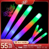 Bâtons lumineux LED en mousse colorés en vrac pour fêtes, DJ, boîtes de nuit, concerts, événements, jouets décoratifs, tubes lumineux RGB