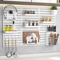 Organisateur mural en plastique à crochets, support mural suspendu, crochets en plastique pour panneau perforé de jeu, vente en gros