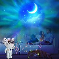 Projecteur d'étoiles LED Astronaute Galaxie Plastique IP65 Lumière Nocturne Ciel Étoilé Intégré Haut-parleur Décoration de Chambre à Coucher Maison Enfant Noël