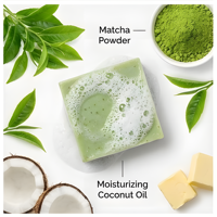 Savon pour homme Total Moisture Natural - Savon 2-en-1 pour le visage et le corps - Ingrédients à base de plantes - Beurre de thé vert