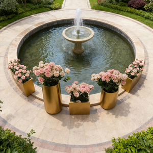 Tùy Chỉnh Thép Không Gỉ Chậu Hoa Cho Nhà Vườn Không Thường Xuyên Đa-Màu Sắc Hình Nón Thiết Kế Lỗ Thoát Nước Thân Thiện Với Môi Tính Năng - Product Image 3