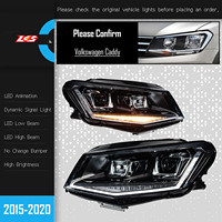 LKS 2015-2020 pour Caddy – Ensemble de phares 35W 12V à lentille de projecteur LED avec clignotants séquentiels et feux de jour