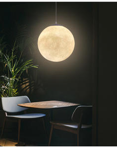 فيلا عائلية حديثة ديكور فاخر من الراتنج غرفة المعيشة 3D كروية ضوء القمر قلادة - Product Image 5