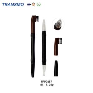 Vente en gros de tubes de crayons à sourcils ultra-fins et minces en plastique double face, personnalisés, vides, avec brosse, personnalisez votre marque - Product Image 3