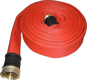 Tuyau d'incendie rouge avec raccords en aluminium Φ25 mm, tuyau en caoutchouc durable pour les incendies de classe A et B - Product Image 4