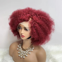 Perruques en cheveux humains afro bouclés crépus ombrés, 250%, 13x4, dentelle HD, perruque frontale, chevelure pré-épilée, couleur 39J, cheveux indiens Remy