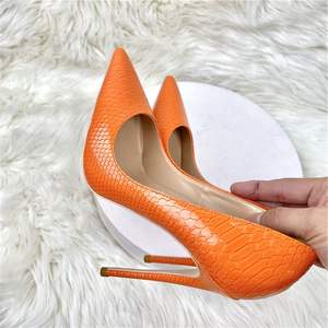 Sandali Estivi da Donna <span class=keywords><strong>con</strong></span> <span class=keywords><strong>Tacco</strong></span>, Colore Arancione, Moda Femminile - Product Image 2