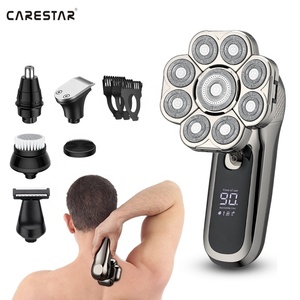 Rasoir Électrique 9D pour Hommes Chauves, Sans Fil, Rechargeable par USB, Étanche, Compatible VR, pour le Visage et le Corps - Product Image 1