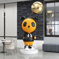 Sculpture de panda personnalisée en résine, artisanat, décoration, cadeaux pour hôtel, boutique, club, décoration intérieure, accessoires de salon