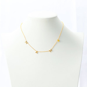 Collares delicados para el día de la madre, colgante de acero inoxidable chapado en oro de 18K con letras para mamá - Product Image 1