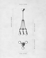 XZ Vintage Triangular estructuras cónicas latón gota colgante luz techo Led barra luz colgante Led lámpara araña comedor