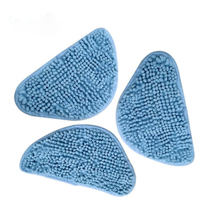 Light Blue <b>Triangle</b> Chenille Steam <b>Mop</b> Cover 17x29Cm For Home Use - Product Image 2
