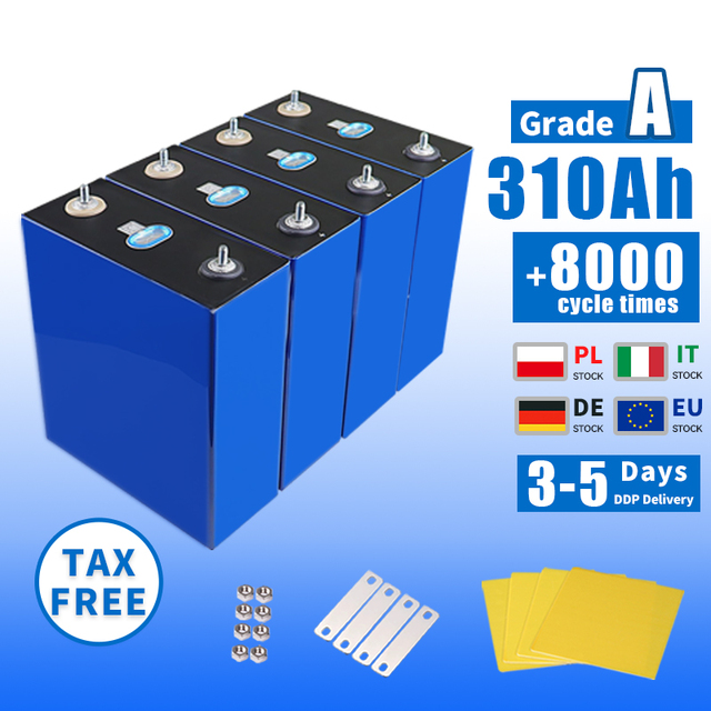 CATL Prismatic 3.2V Lithium Ion Battery Cell 310ah 320ah 280ah Capacities 12V 24V 48V Electric Power Systems