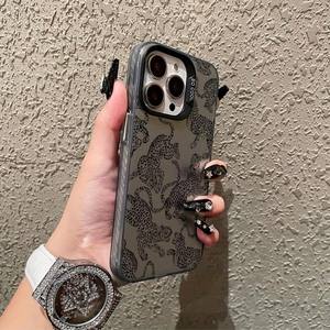 Nuova Cover per iPhone 17 16 15 14 Pro Max con Motivo Leopardo Selvaggio Pantera Nera a Schermo Intero e Protezione Lente con Foro Ampio - Product Image 4