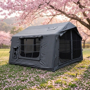 เต็นท์แคมป์ปิ้งแบบเป่าลม รุ่น Tech Cotton ขนาด 8 3x2.65x2.1 ม. สำหรับเช่า  แบบสองห้องนอน ประตูคู่ กันน้ำ ใช้ได้ทุกฤดู ติดตั้งง่าย - Product Image 2
