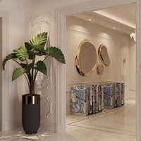 Buffet de luxe italien peint à la main, table de contrôle de couloir de meubles de salon de villa