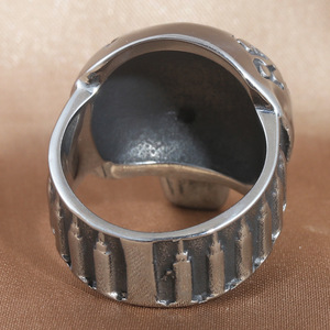 Skull <b>Ring</b> Men's <b>Titanium</b> Steel Silver Punk Style Retro Jewelry Gift 213035 - Product Image 3