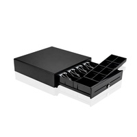 2 ranuras de verificación Metal cajón de efectivo electrónico sistema POS 4 Bill 8 moneda caja registradora 12V/24V para tienda y restaurante