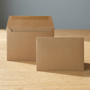 Enveloppes portefeuille en kraft 80 g/m² avec fenêtre, 162x114 mm, avec papier à fermeture humide pour emballage cadeau, OEM Malaisie, Modèle 6344 - Product Image 2