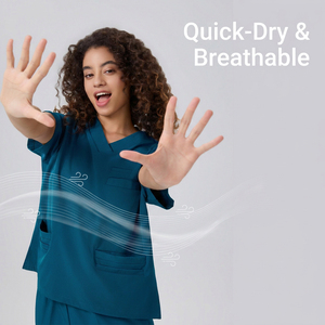 Ensemble de tenues médicales unisexe en tissu dobby extensible, comprenant un pantalon droit épais, une veste et un pantalon à manches courtes, pour médecins et infirmières - Product Image 4